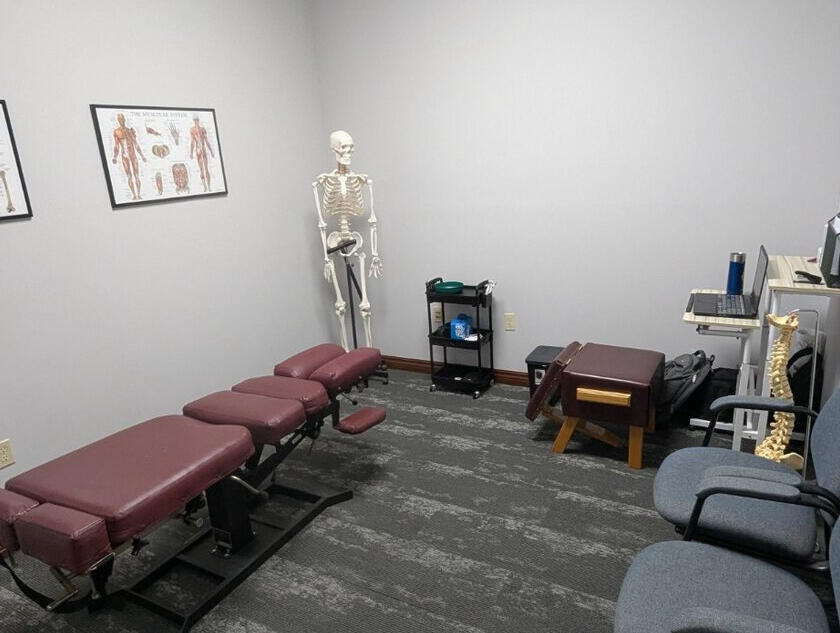 Treatment room at Robin Chiropractic in Omaha